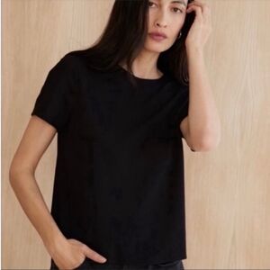 Jenni Kayne Black Crepe T-Shirt Size XS New with Tags
